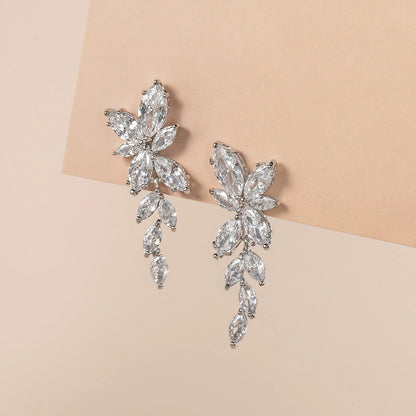 Elegant Marquise Zircon Drop Earrings