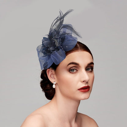 Special Occasion Tulle Fascinators with Feather