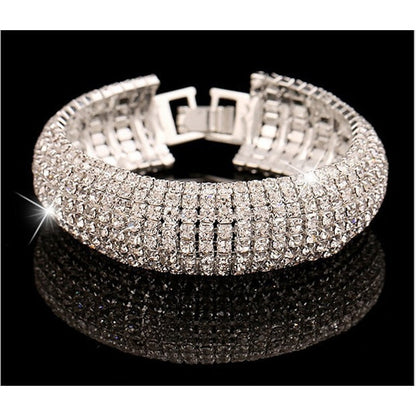 Ladies' Rhinestone Alloy Bracelet Women's Bracelet for Wedding Party Evening Gift