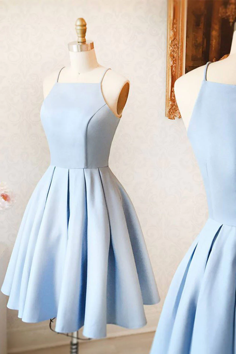 CUTE BLUE SHORT PROM DRESS, BLUE HOMECOMING DRESS gh805