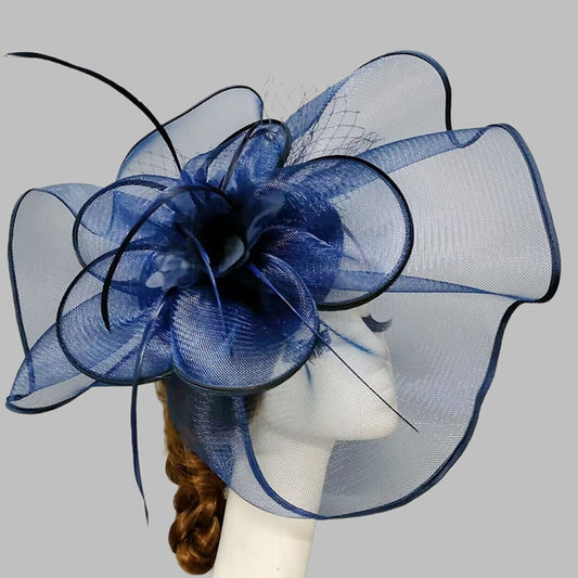 Delicate Net Veil Hat Flower Fascinators/Headpiece with Cap