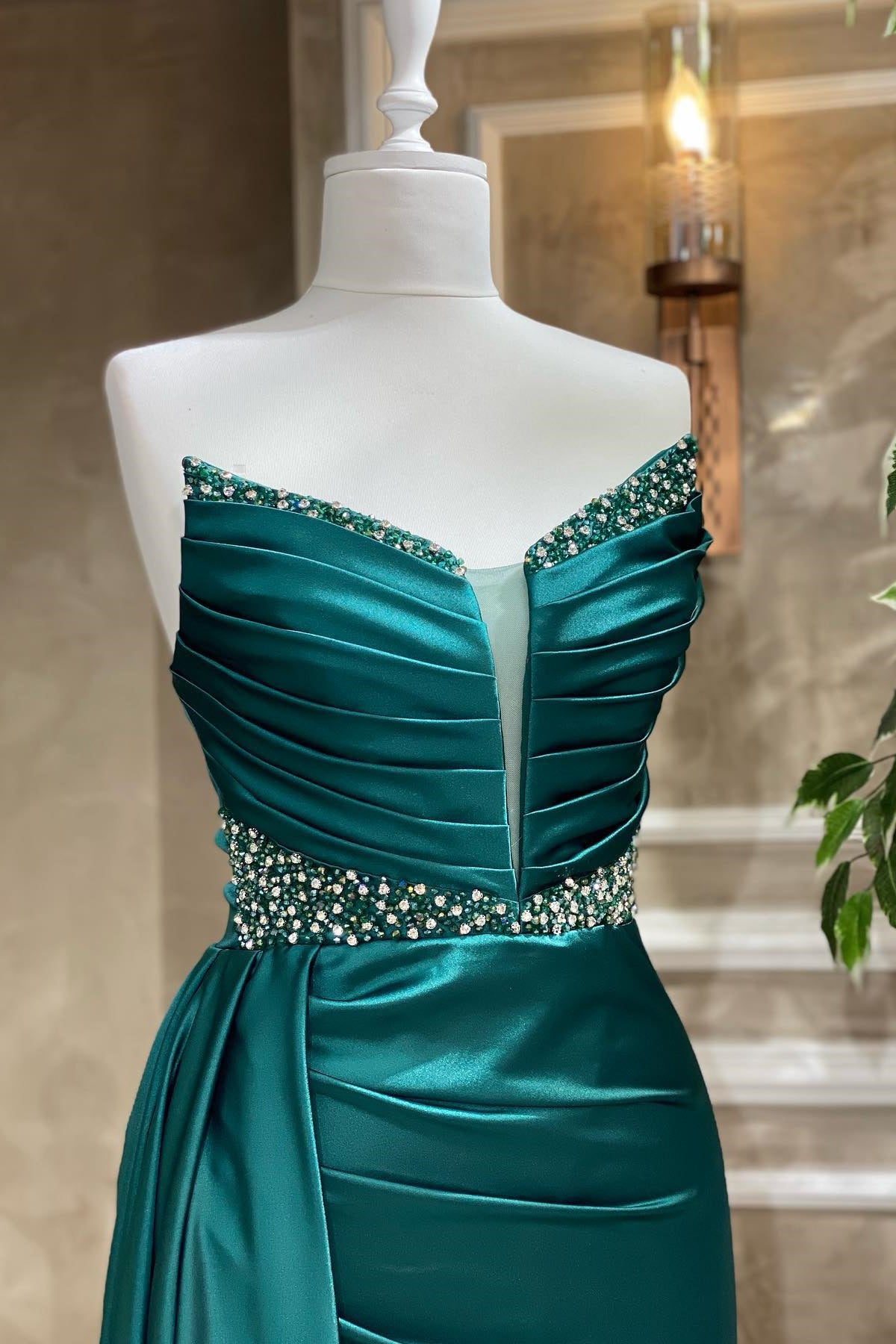 Gorgeous Strapless Mermaid Prom Dress With Beads ED0287