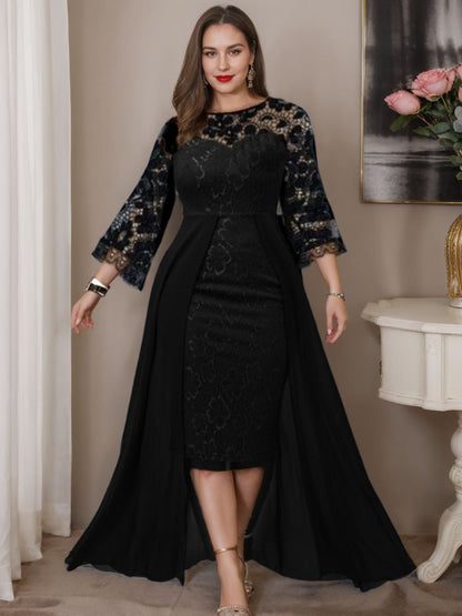 A-Line/Princess Sweetheart Asymmetrical Plus Size Mother of the Bride Dresses with Appliques