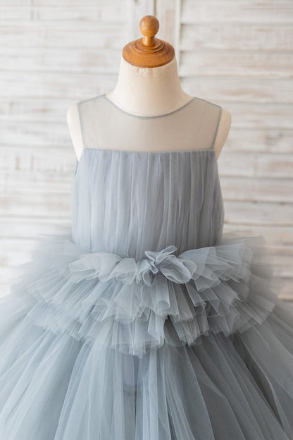 Ball-Gown/Princess Tulle Knee-length Flower Girl Dress