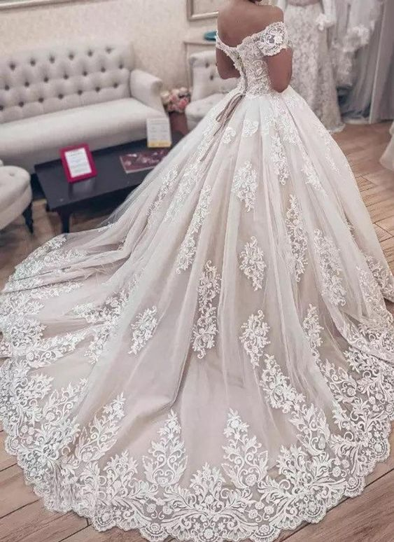 New Off-the-Shoulder Lace Bridal Wedding Dresses gh2604