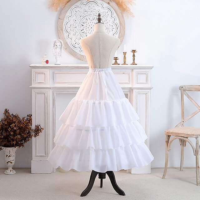 Wedding / Party Slips Chiffon Tea-Length Petticoats with Ruffles