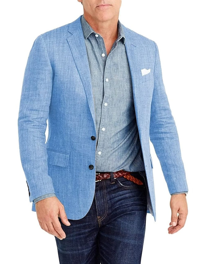 Men's Tailored Fit Single Breasted Two-buttons Blazer Jacket