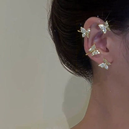 Butterfly Shaped Rhinestone Ear Cuff