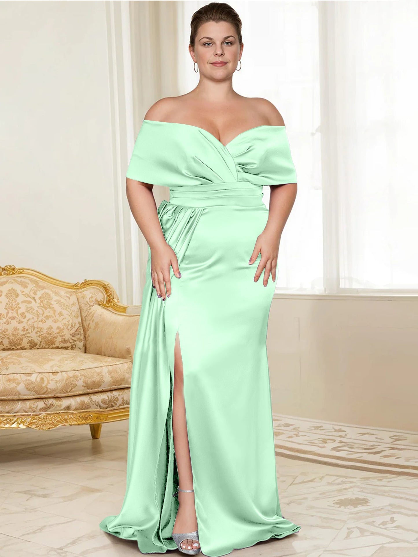 Trumpet/Mermaid Off-the-Shoulder Mother of the Bride Dresses