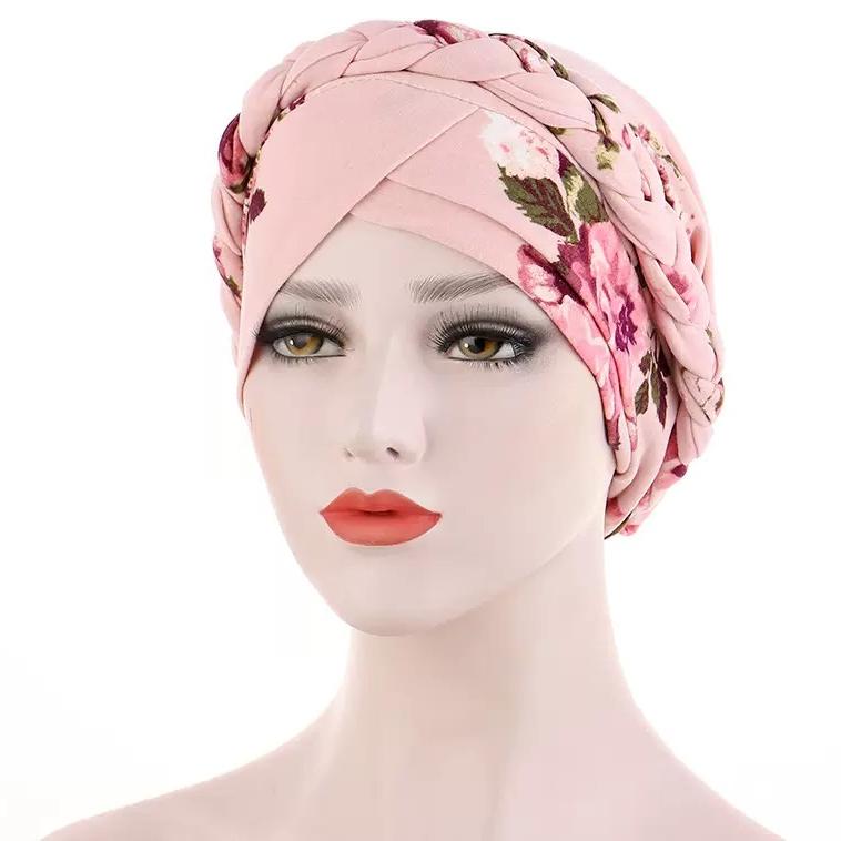 Women Cotton Print Islamic Inner Hijab Wrap Head  Muslim Turban