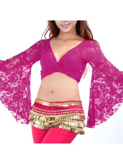 Belly Dance Long Sleeve Top Lace Women's Training Performance