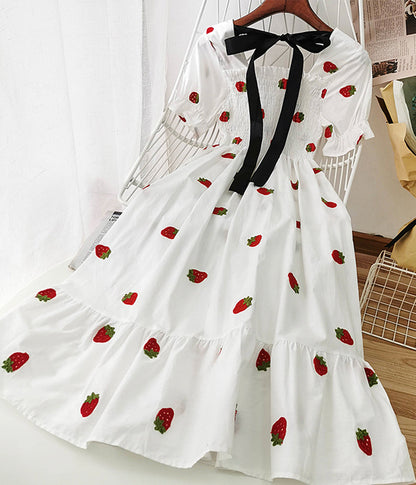 Cute A line fruit dress fashion girl dress  1237