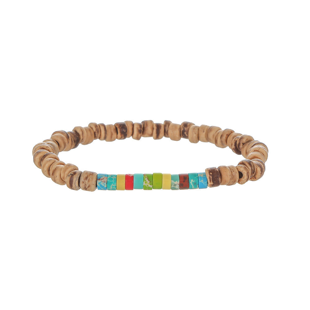 Men's Minimalist Turquoise Wooden Beads Trendy Funky Premium Bracelet Accessories