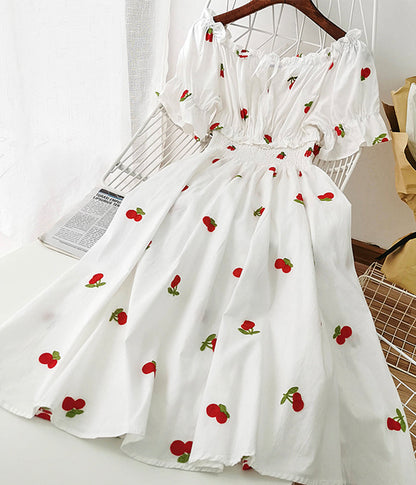 Cute A line fruit dress fashion girl dress  1236