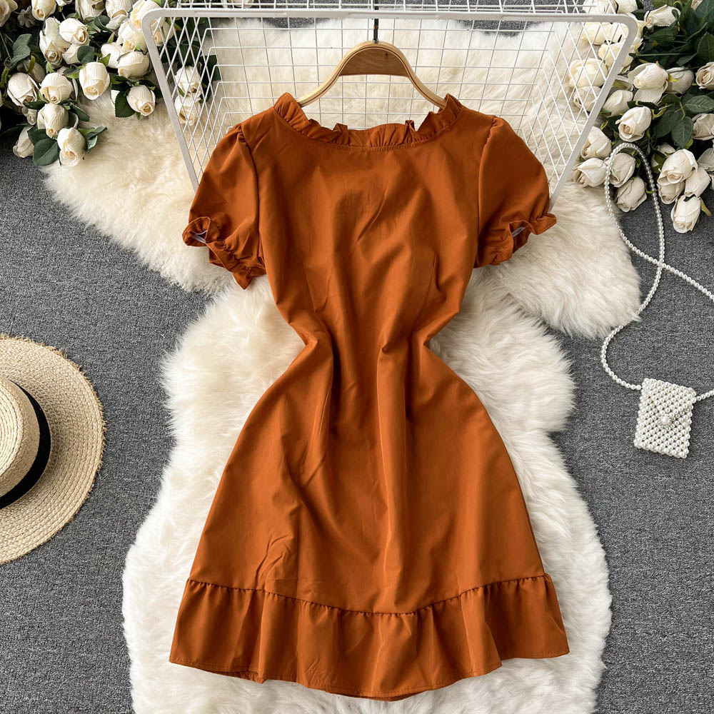 Cute A Line Lace Up Dress Fashion Girl Dress  10664