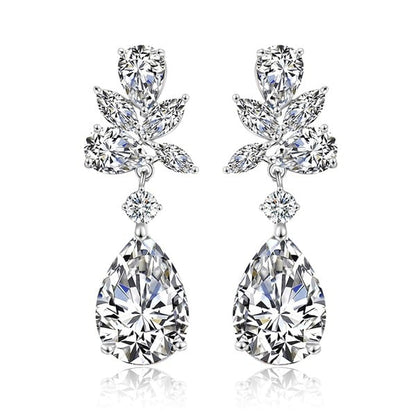 Exquisite Pear Rhinestone Drop Earrings