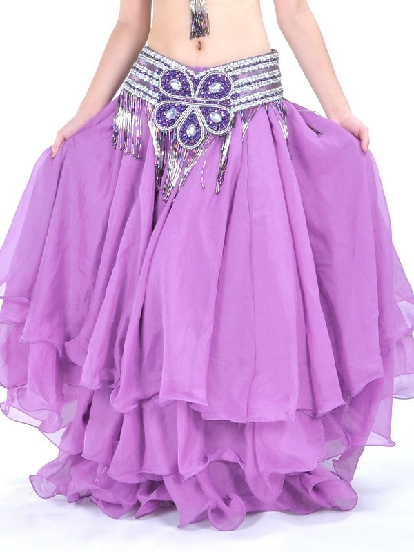 Belly Dance Skirt Draping Tier Women's Training