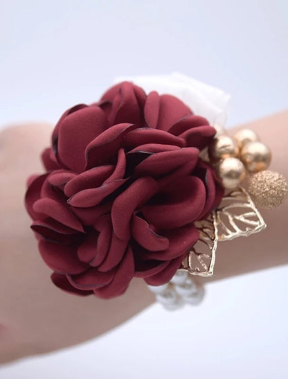 Wedding Flowers Wrist Corsages 18K Gold Plated / Bead 0-10 cm Christmas