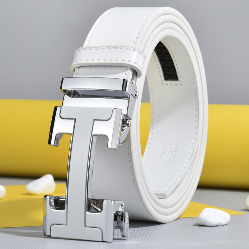 Men's Business Pin Buckle Swivel Leather Belt