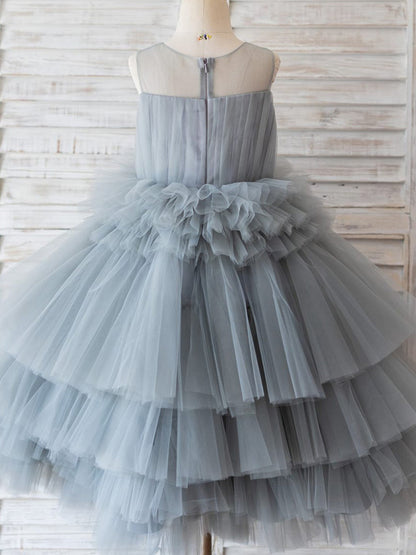 Ball-Gown/Princess Tulle Knee-length Flower Girl Dress