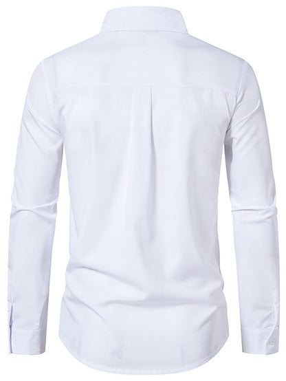 Men's Classic Long Sleeves Solid Color Shirt