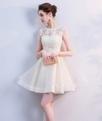 Cute lace short A line prom dress cocktail dress  8414