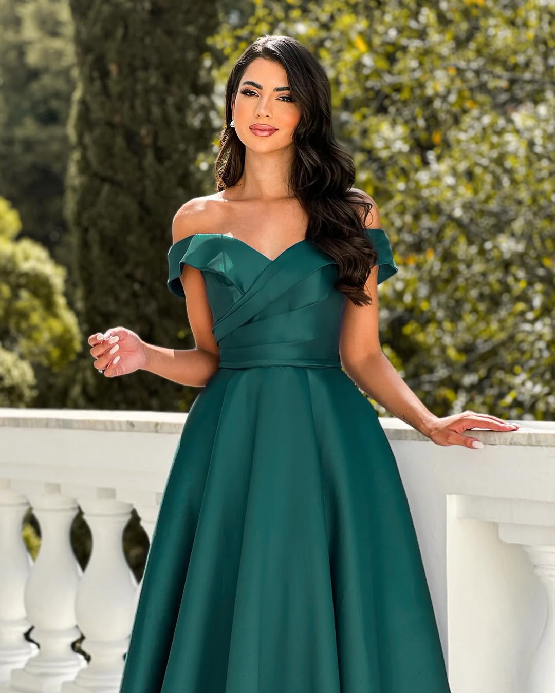 Elegant Peacock Off-The-Shoulder Prom Dress ZT0522