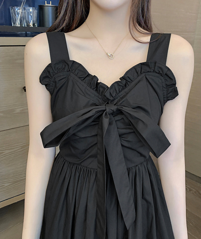 Black sweetheart neck short dress fashion girl dress  1077