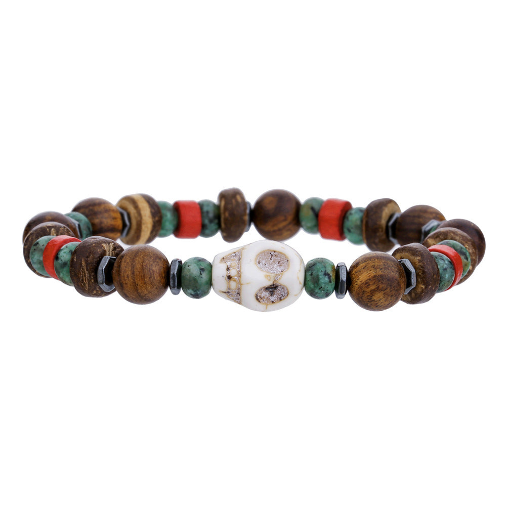 Men's Minimalist Turquoise Wooden Beads Trendy Funky Premium Bracelet Accessories