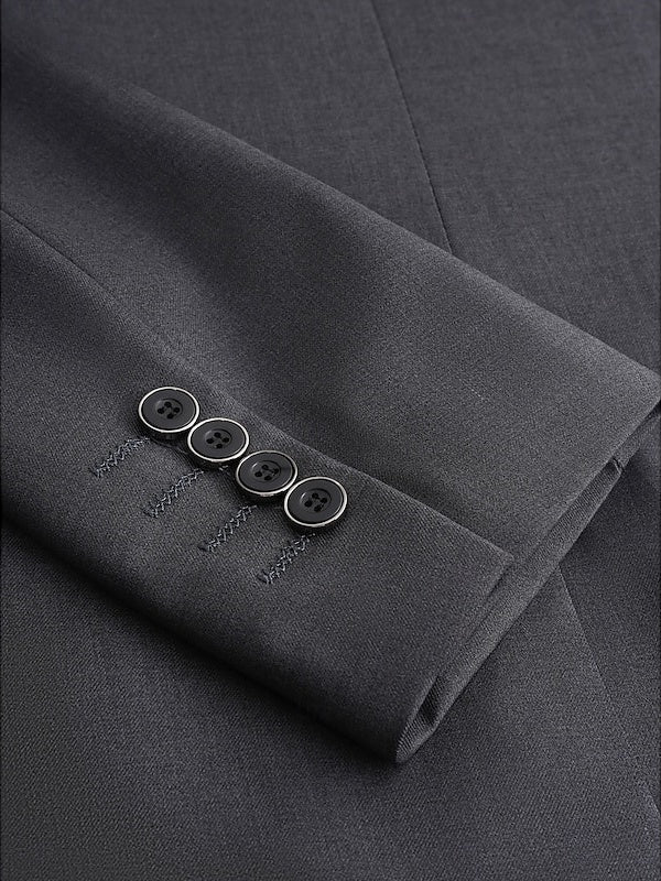 Men's Solid Colored Daily Business Plus Size Single Breasted Two-buttons 2 Piece Wedding Suits