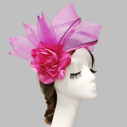 Black Net Veil Flower Wedding Ladies Day Fascinators/Headpiece