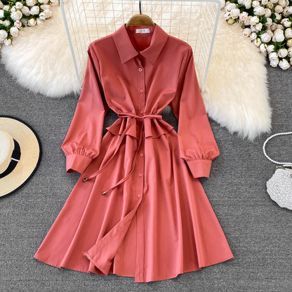 Cute A Line Shirt Dress Fashion Girl Dress  10705