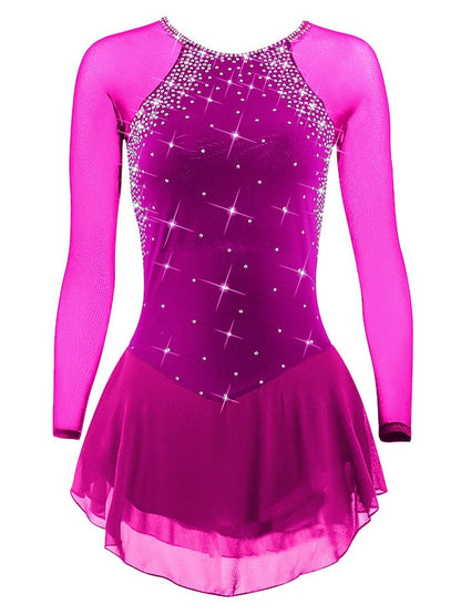 Figure Skating Dress Women's Girls' Ice Skating Dress with Classic Crystal/Rhinestone