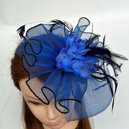 Special Occasion Fascinators Net Wedding  Hats Flower Headpiece & Beading