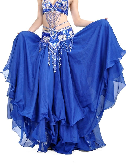 Belly Dance Skirt Draping Tier Women's Training