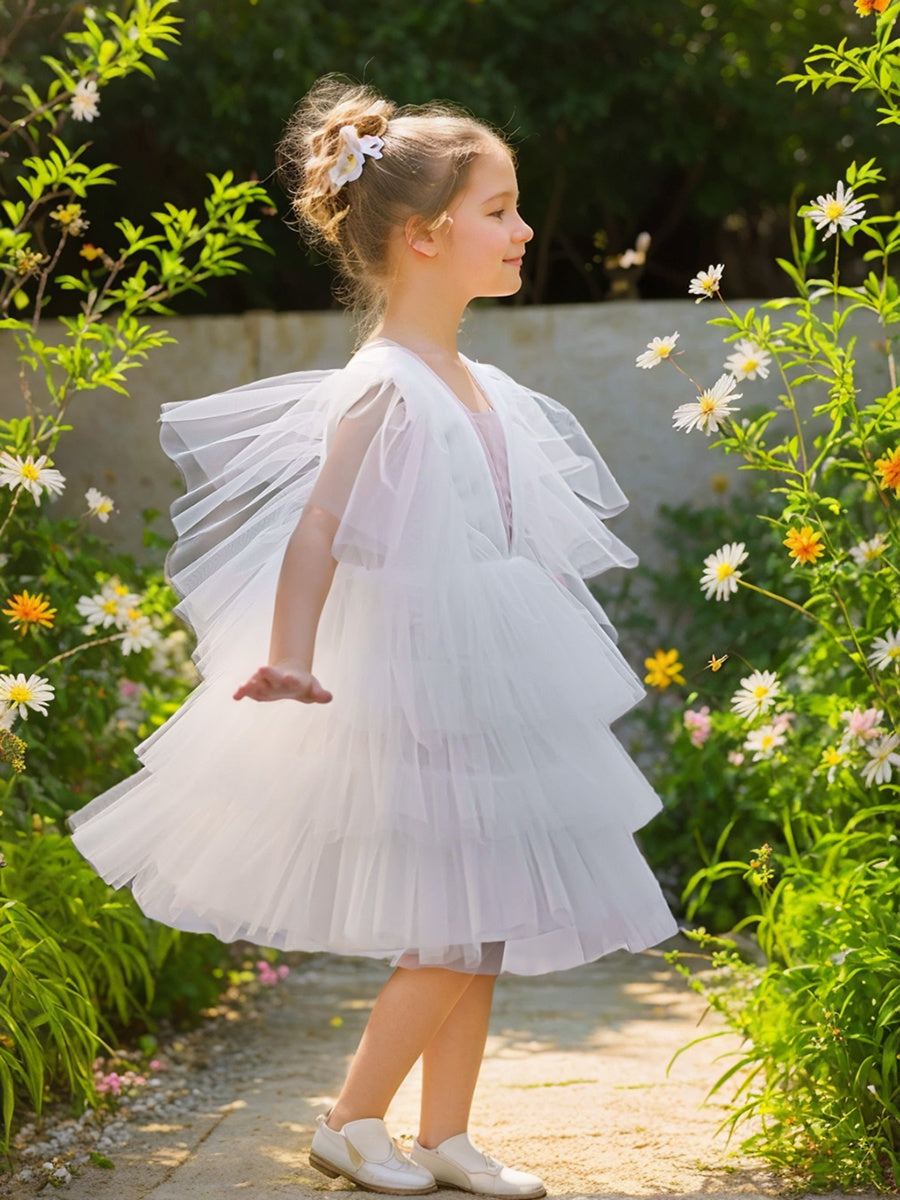 Enchanted Garden Fairy Elegant Tulle Toddler Flower Girl Dress