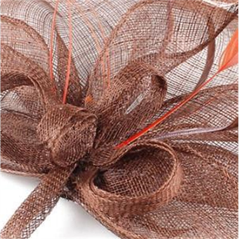 Elegant Net Saucer Hat Fascinator Hats Headpiece Flower Feather & Bowknot