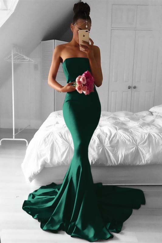 Pink Strapless Mermaid Prom Dress PD0641