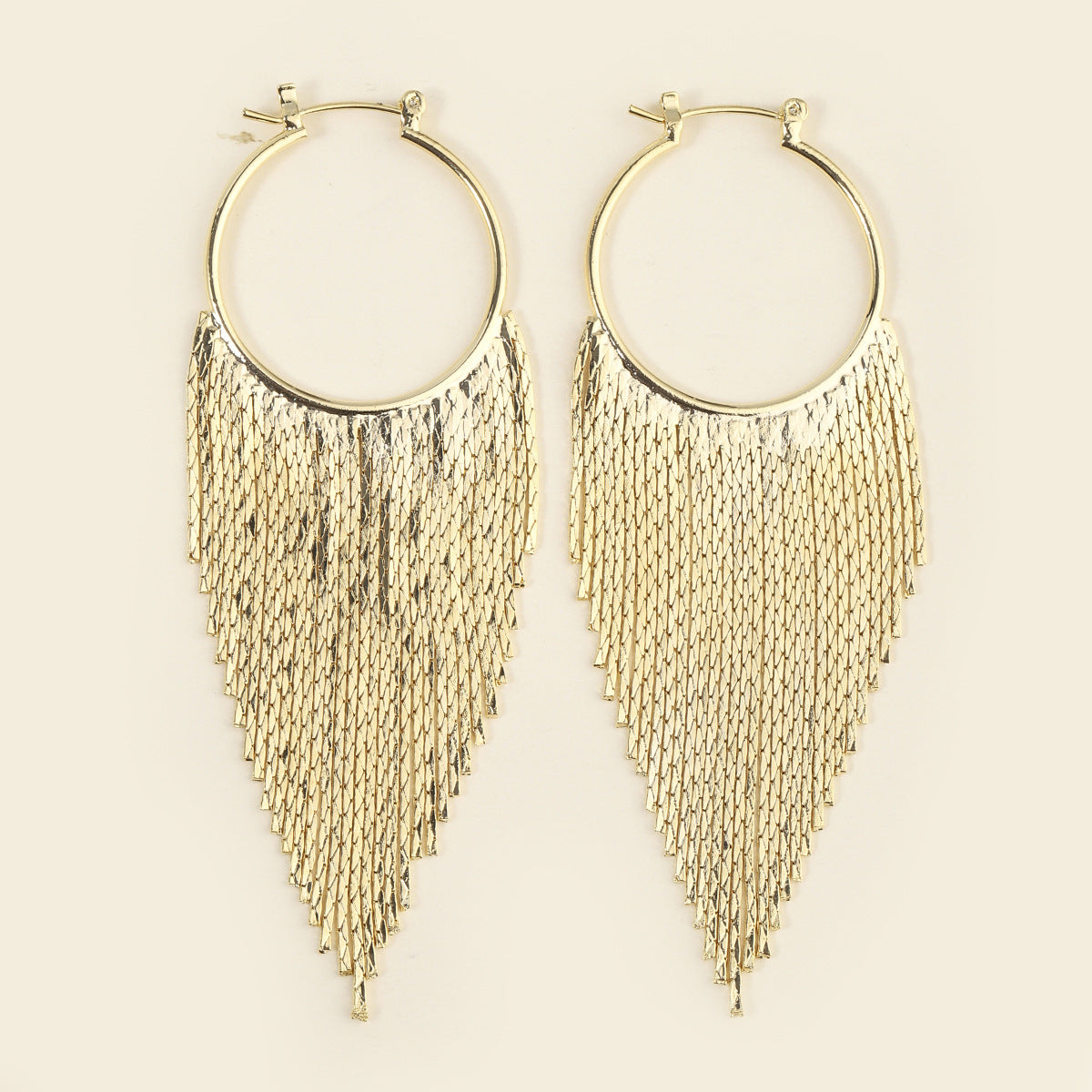 Casual Exaggerated Silver Tassel Minimalist Earrings