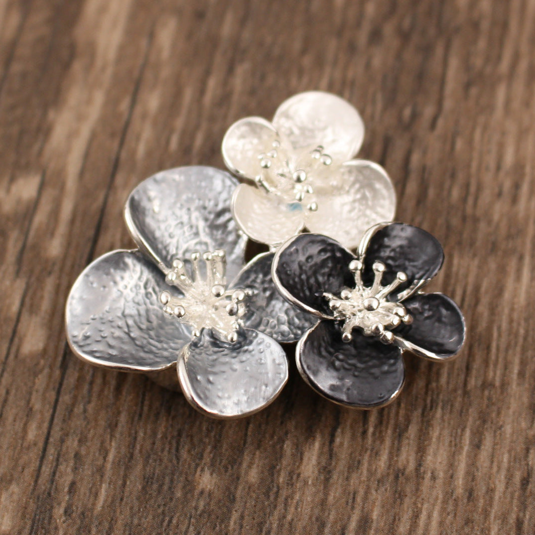 High-end Elegant Enamel Flower Magnetic Alloy Brooch Accessories