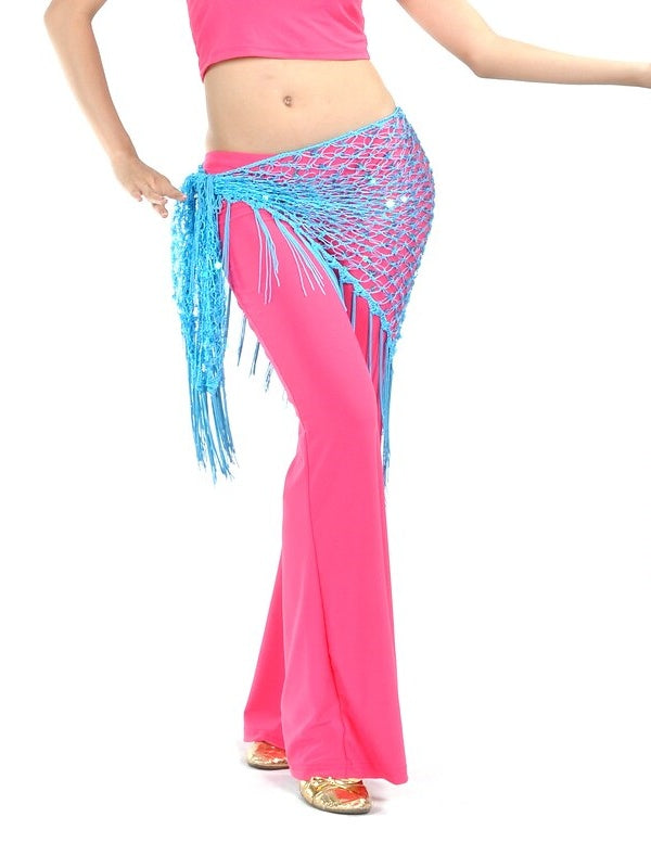 Belly Dance Hip Scarf Tassel Women's Training Chinlon