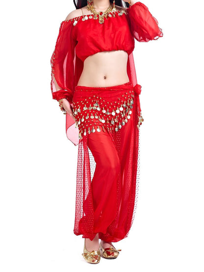 Belly Dance Top Sequin Women's Training Long Sleeve