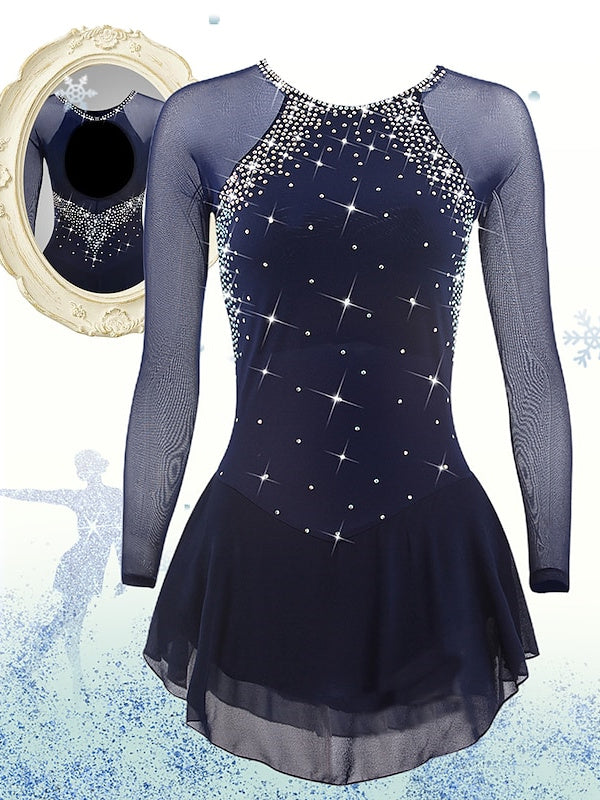 Figure Skating Dress Women's Girls' Ice Skating Dress with Classic Crystal/Rhinestone