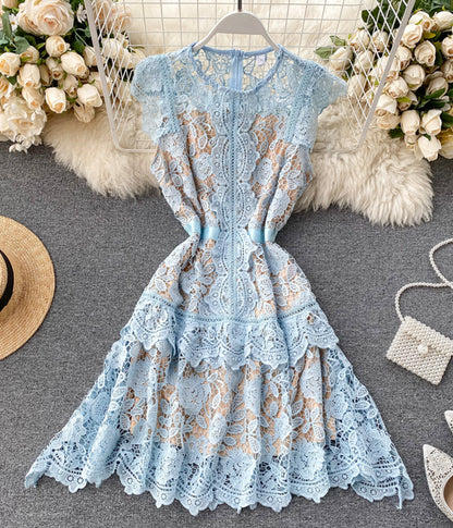 Cute lace short dress fashion girl dress  1180