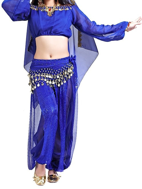 Belly Dance Top Sequin Women's Training Long Sleeve