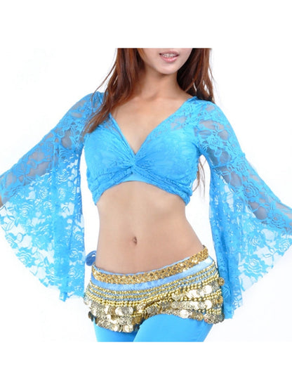 Belly Dance Long Sleeve Top Lace Women's Training Performance