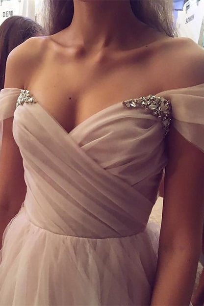 edgynewlook Chic Off-the-Shoulder Tulle Prom Dress