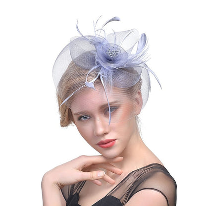 Fascinators Tulle Wedding Horse Race With Feather Headpiece