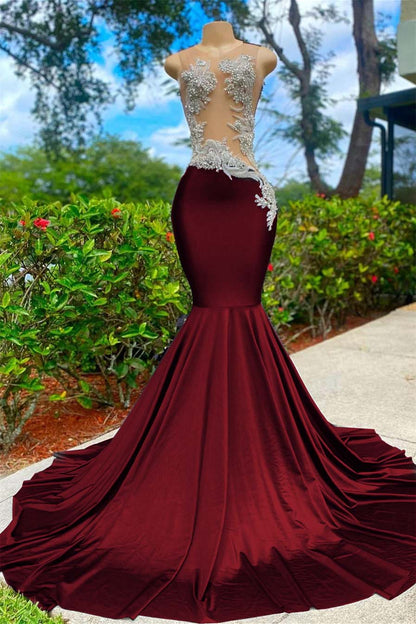 Mermaid Prom Dress Classic Sleeveless Strapless Appliques YL0104