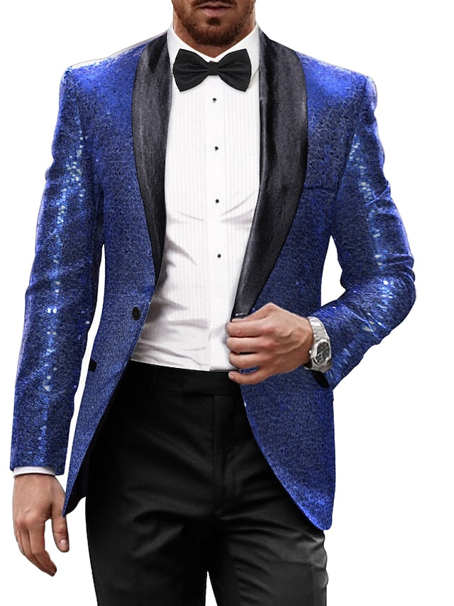 Men's Tailored Fit Single Breasted One-button Party Jacket